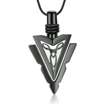 Urn Necklace for Men/Women Arrowhead Cross Memorial Pendant Cremation Ash Jewelry Bereavement Keepsakes Gift for Loss of a Loved One