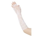 thumbnail image 5 of INSPIRE CHIC Women's Fishnet Glove Elastic Elbow Length Half Finger Mesh Gloves One Size White, 5 of 7