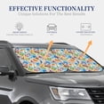 thumbnail image 4 of Windshield Sun Shade, Travel Stamp Print Foldable Car Sun Shade Windshield For Front, 2 Pieces, 4 of 4