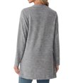 thumbnail image 5 of Women's Lightweight Cardigan Long Sleeve Sweater Open Front Casual Fall Cardigans with Pockets,Light Gray XL, 5 of 7