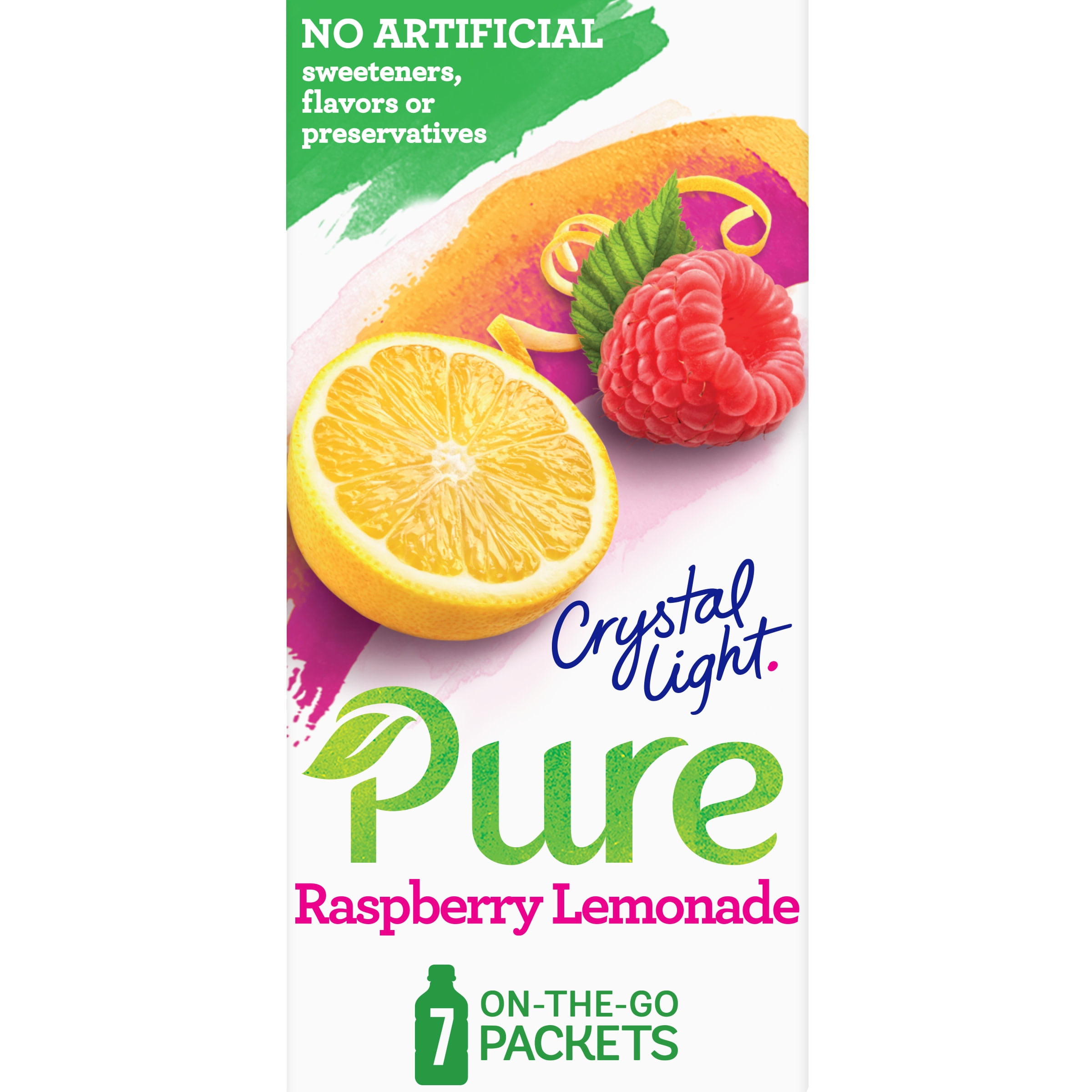 Crystal Light Pure Raspberry Lemonade Naturally Flavored Powdered Drink