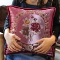 thumbnail image 5 of VOAVEKE Summer Pillow Covers 18X18, Couch Pillow Covers, 17.7 Inches 45cm Wide Wide Pack Of European Emboss Flower Pillows Sofa Waist Cushions Car Bedrooms Home Backrests Pillowcases, 5 of 5