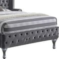 thumbnail image 5 of Acme Rebekah Eastern King Bed in Gray Velvet 25816EK, Upholstered, Composite Wood, 5 of 8