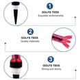 thumbnail image 4 of Miangastore Golfs Tees Plastic Pink Round Base Design for Golf Playing 2Pcs 3.14X0.79X0.79Inch, 4 of 8