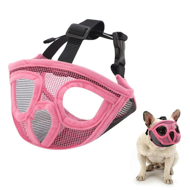Hocico corto Perro Bozal Bulldog Bozal Malla transpirable ajustable para