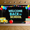 thumbnail image 3 of Welcome Back To School Banner Retro Style Classroom Decoration Party Backdrop Event Supplies Reusable Durable Background Material Kids Celebration, 3 of 3