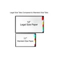 thumbnail image 4 of Legal Landscape Color Blank Tabs, 6 Per Set, for Landscape or Horizontal Binders, for Legal Size Paper, 5 Hole Punched., 4 of 9