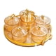 thumbnail image 2 of Bandeja de frutas secas, plato para servir dividido con asa, tarro para , recipiente para secos para banquete, accesorios de regalo, Ámbar, 2 of 8