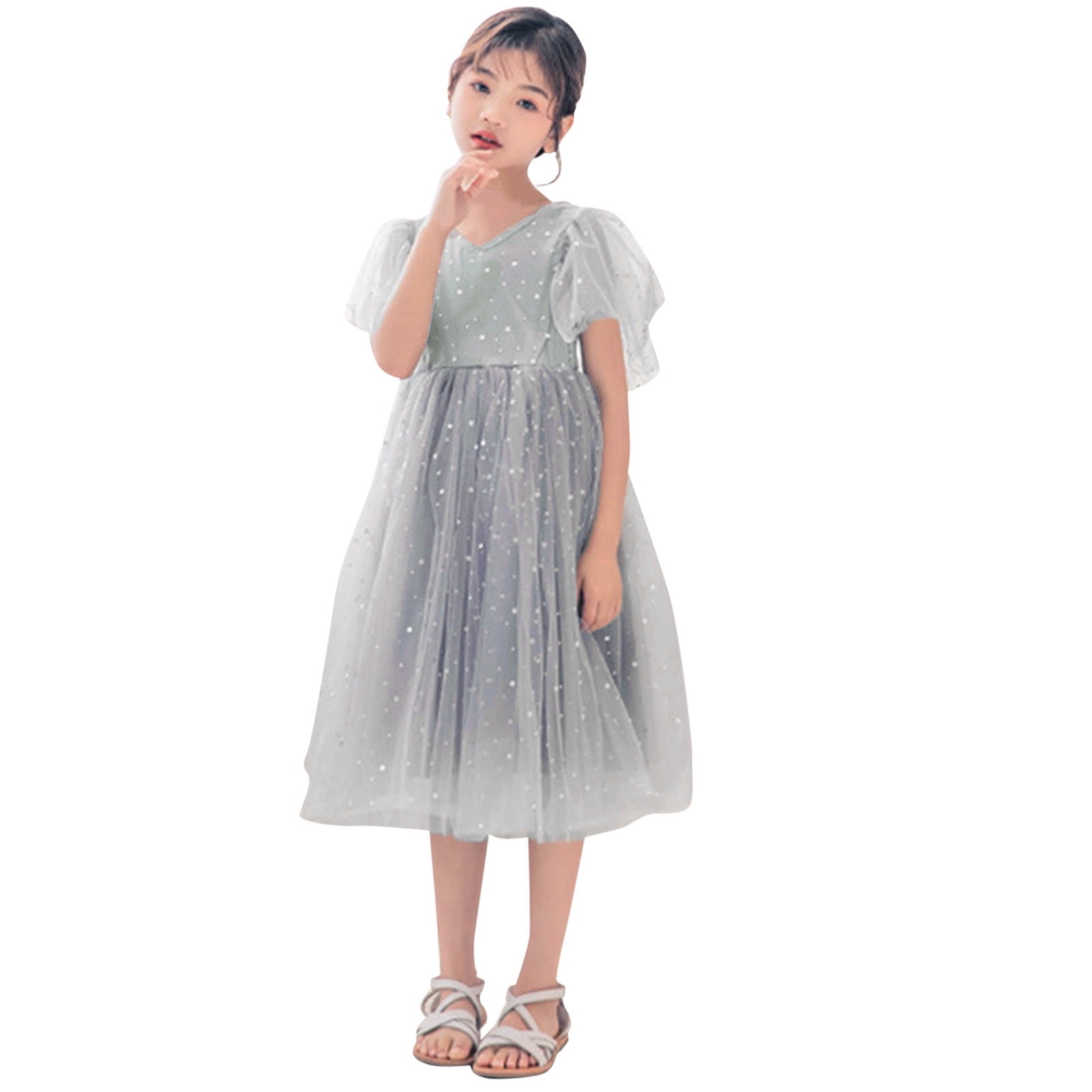 FDDMis Kids Christmas Dress Girls Pageant Dress Christmas Outfits for Baby Girls Little Sister Outfit Girls Gift Gifts for Boys 2t Girl Clothes Baby, 6-7 Years