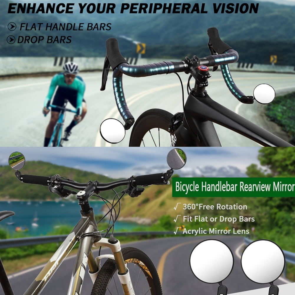 MTB Velo Retroviseur Velo Guidon Reglable Retroviseurs Convexes Walmart