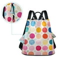 thumbnail image 5 of FORMRS Women's Travel Backpack Purse Anti-Theft Hidden Pockets Casual Shoulder Bag, Colorful Circles, 5 of 7