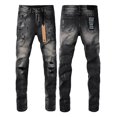 thumbnail image 2 of 2026 Ksubis Jeans brand Jeans  Men's Jeans Casual Comfort Holes Fashionable Straight Skinny Slim Fit Jeans, Ripped Stretch Jeans Denim Pants Menswear 3027 28-40, 2 of 10