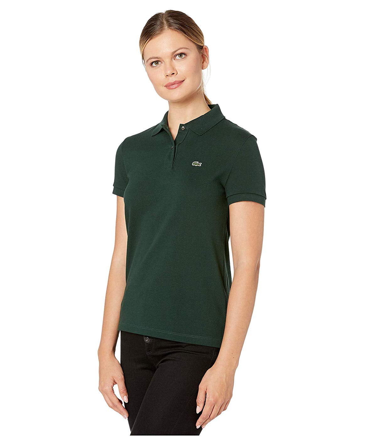 Lacoste Short Sleeve Two-Button Classic Fit Polo Sinople - Walmart.com