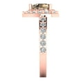 thumbnail image 3 of Halo Engagement Ring for Women - 2.03ct Yellow Moissanite in 18K Rose Gold Promise Ring, 3 of 6