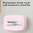 thumbnail image 5 of Tissue Holder, Napkin Dispenser, Wall Mounted Paper Towel Box with Spring, Plastic Storage for Kitchen, Office, Car, Bedroom, 5 of 5