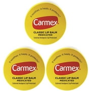 Carmex Classic Lip Balm Medicated , 0.25 oz - 3 PACK