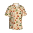 thumbnail image 3 of Xecao Floral Strawberr print Hawaiian shirt - a stylish short-sleeve button-down for men, perfect for casual beach and tropical outings., 3 of 9