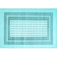 thumbnail image 1 of Ahgly Company Indoor Rectangle Abstract Light Blue Contemporary Area Rugs, 4' x 6', 1 of 4