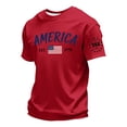 thumbnail image 4 of Kopltyrfg American Flag Shirts Men 4th of July Patriotic Shirt USA Star Stripes Graphic Tees Independence Day Short Sleeve Tops Red M, 4 of 5