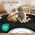 thumbnail image 4 of ODIKA Cd Vinyl Vintage Tonearm Motif Bordered Grooves Shaped Disc Record Refined Foldable Easy Care for Queen Size Bedroom, Under Bed, Master Suite, 4 of 7