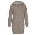 thumbnail image 4 of ChaoHeng Pullover for Women Long Sleeve Plus Size Tops Women's Casual Fashion Women's Plaid Mid-Length Hooded Sweatshirt, 4 of 7