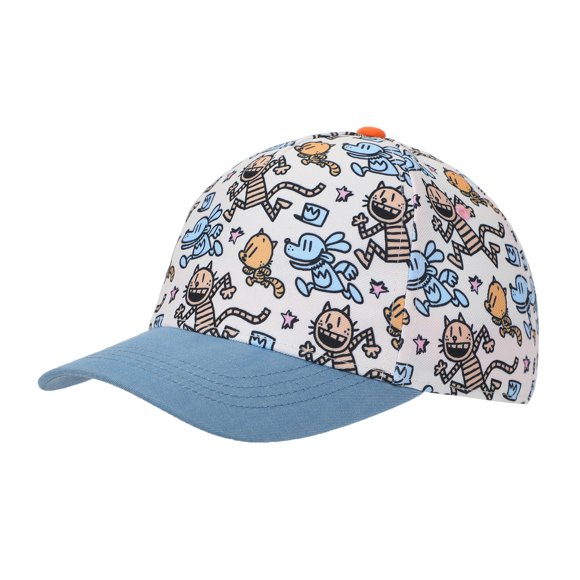 Dog Man Chapeau Traditionnel Ajustable Blanc pour Jeunes à Imprimé Intégral de Personnages