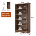 thumbnail image 2 of Resenkos Bookshelf, Storage Shelf, Bookcase,Wood Bookcase, 72" Tall Bookshelf with 6-Tier Open Storage Shelves,Brown, 2 of 5