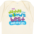 thumbnail image 4 of Inktastic Worlds Best Electrician Daddy Boys or Girls Long Sleeve Baby Bodysuit, 4 of 5