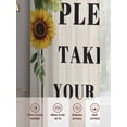 thumbnail image 6 of Sheer Curtains 72 Inches Long 2 Panels, Take off Shoes Sunflower Rod Pocket Curtain Voile Draperies, Retro Flower on Linen Light Filtering Window Treatment for Living Room Kitchen Bedroom, 6 of 8
