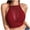 Red, variant on XMMSWDLA Women's Sleeveless Mock Neck Slim Fit Ruched See Through Mesh Tank Top Red Cami Tank Tops Women