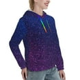 thumbnail image 6 of Daiia Neon Glitter Pattern Women's Fashion Hoodies & Sweatshirts with Kangaroo Pocket Hooded Sweatshirt with Eye-catching Drawstrings-Large, 6 of 7