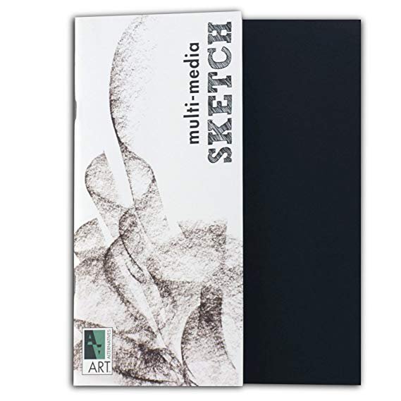 black sketch book multimedia 8.5x11