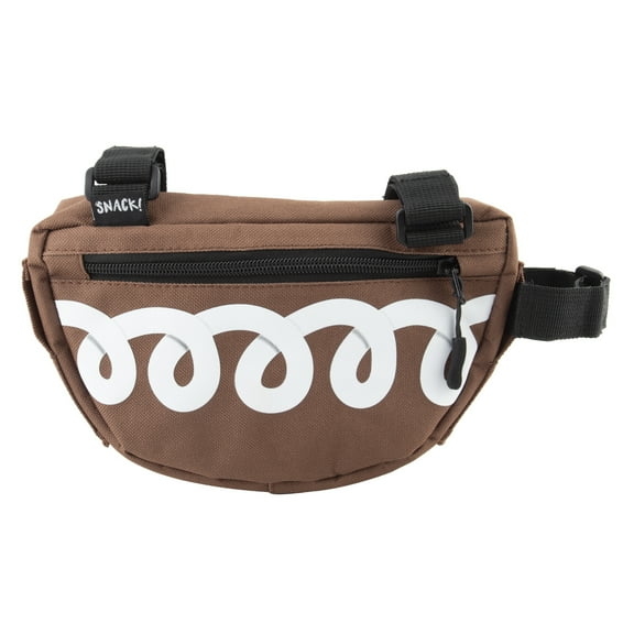 Snack! Cupcake Frame Bag Brown 8x5x1.5in Hook & Loop Straps