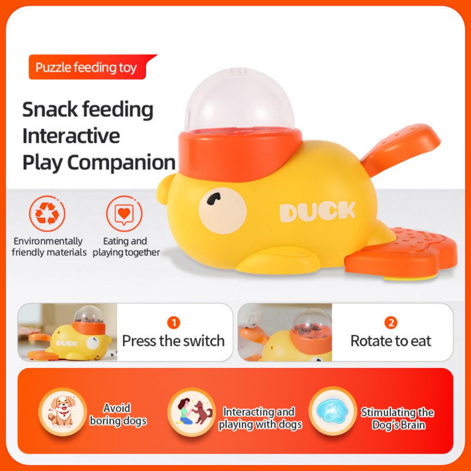 Lunxisen 2 Pcs Interactive Treat Dispenser Toy for Dogs Slow Feeder Puzzle Game Enrichment Chew Activity for Small Large Pets