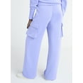 thumbnail image 3 of Scoop Women’s and Women’s Plus Ultimate Scubaknit Wide Leg Cargo Sweatpants, Sizes XS-4X, 3 of 5