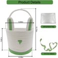 thumbnail image 4 of 2 Pack Large Woven Easter Baskets for Kids - Boy & Girl Options, Empty Basket with Gift Bags and Ribbons Cute Easter Decorations Bunny Ears Designs (Blue+Green), 4 of 7