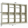 thumbnail image 2 of Homieasy 100 Inch Closet System, Freestanding Closet Organizer Wardrobe with 8 Hanging Rods and 17 Shelves, Adjustable Clothes Garment Rack, Sturdy Walk in Closet Tower, Set of 4, White Oak, 2 of 7