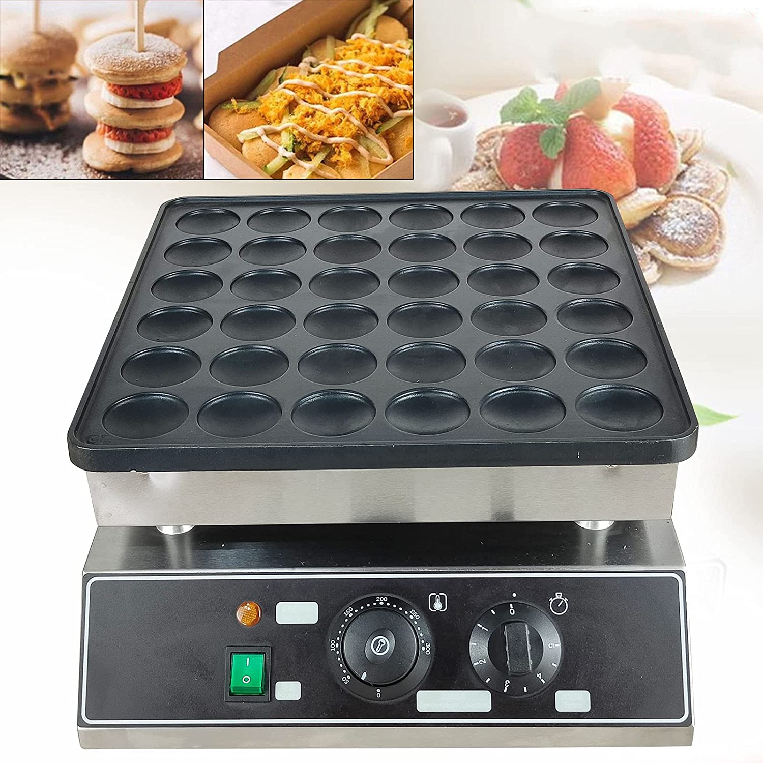 36 Holes Electric Mini Waffle Maker Pancake Maker and Waffle Iron Waffle Maker Machine Non-Stick