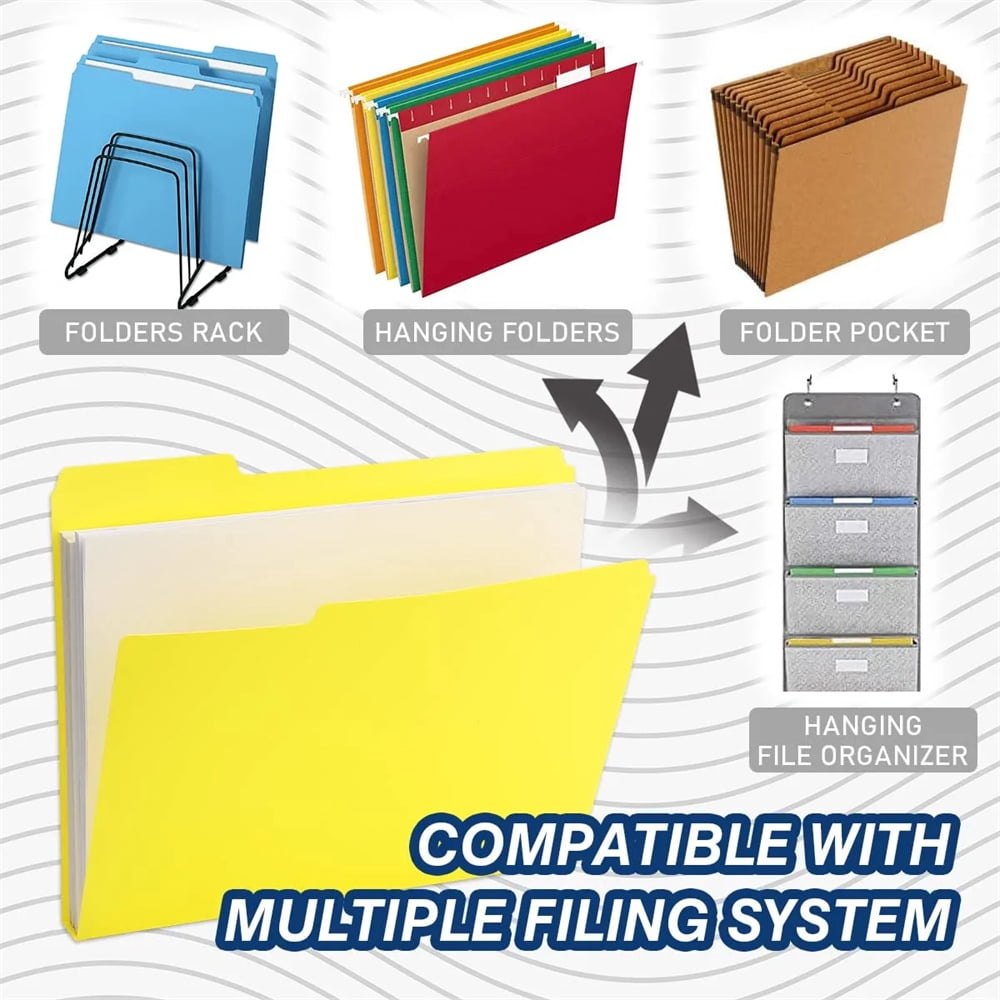 NOGIS 12 Pack Plastic File Folders Colored, Heavy Duty Plastic Colored File Folders Letter Size with Erasable 1/3-Cut Tab, Stronger Than Manila File Folder, Perfect for Organization