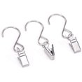 thumbnail image 2 of ORUYROP 30PCS Stainless Steel S Hook Hanging Clips, Gutter Hangers for Party String Light Curtain Clips for Hanging Curtain Christmas Ornament Photos Art Craft Display in/Outdoor Decoration,S, 2 of 6
