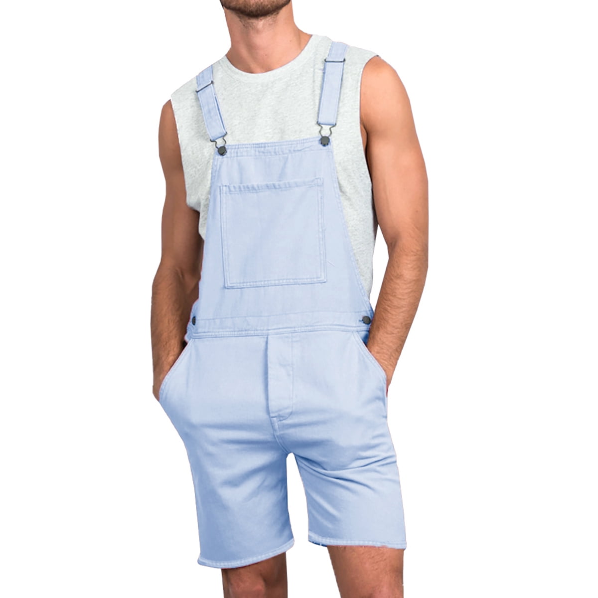 Mens light store blue overalls