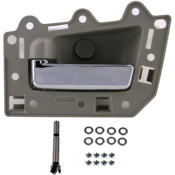 Dorman 82164 Rear Driver Side Interior Door Handle for Specific Jeep Models, Chrome Lever; Beige Housing