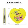 thumbnail image 3 of Zufioo SpongeBob SquarePants for Portable Pocket Makeup Mirror, Foldable Handheld Magnifying Beauty Mirror Suitable for Wallet Handbag for Women-Heart Shape, 3 of 9