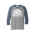 thumbnail image 1 of Mens Gravity Outdoor Co. 3/4-Sleeve Raglan Shirt - White Logo - Navy/Grey - XL, 1 of 1