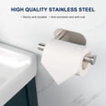 thumbnail image 2 of IVV Toilet Paper Holder Self Adhesive, Premium Thicken SUS304 Stainless Steel Rustproof Adhesive Toilet Roll Holder no Drilling for Bathroom, Kitchen, Washroom (1 Pack, Brushed Nickel), 2 of 10