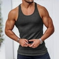 thumbnail image 2 of Hfyihgf Mens Ribbed Tank Tops Stretch Muscle Abdomen Sleeveless Undershirt for Gym Fitness Waist Trainer Soft Vest T-Shirts(Dark Gray,XXL), 2 of 8