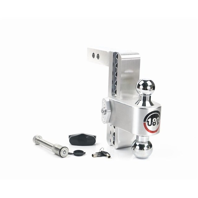 Weigh Safe Support à Boule d'Attelage de Remorque CTB8-2-KA à 180 Degrés; Convient au Récepteur de 2 Pouces; Poids Brut de Remorque 12500; Rotation; Réglable; Arrimable; Retombée de 8 Pouces/montée de 9 Pouces