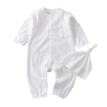 

Baby Solid Color Onesie Spring And Autumn Baby High Elastic Home Set Baby Cotton Fart Pajamas Air Conditioning Outfit 2 Piece Sizes 12-18 Months