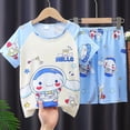 thumbnail image 5 of Anime Sanrio Cinnamoroll Kuromi Hello Kitty conjunto de ropa de verano para niños ropa de casa informal de dibujos animados para niños ropa holgada y cómoda, 5 of 5