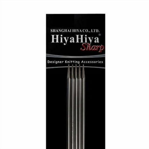 HiyaHiya Double Point 6 inch (15cm) Sharp Steel Knitting Needles (Set of 5) Size US 9 (5.5mm) HISSTDP6-9
